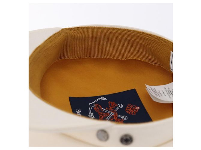 Hermès HERMES Cap aus Canvas Weiß Auth ki6748M - Ansicht 12