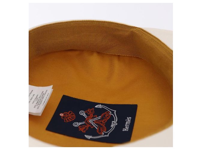 Hermès HERMES Cap aus Canvas Weiß Auth ki6748M - Ansicht 13