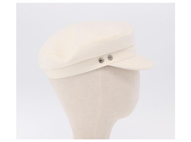 Hermès HERMES Cap aus Canvas Weiß Auth ki6748M - Ansicht 5