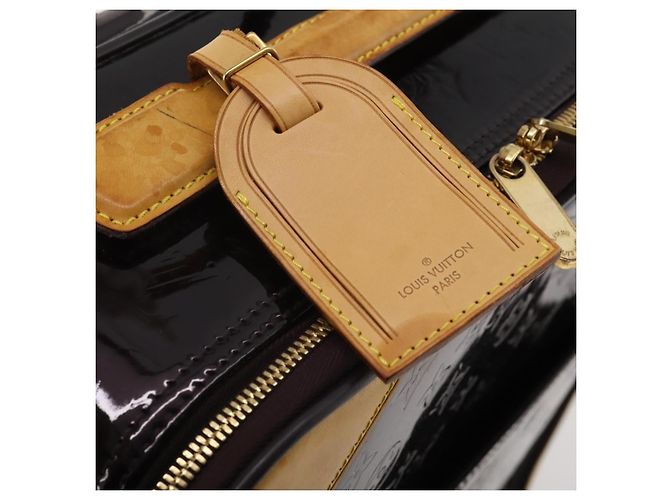 LOUIS VUITTON Monogram Vernis Pegas 45 Valigia Amarante M91277 LV Auth 191745A Bordò - vista 20