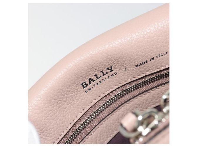 Borsa a Spalla BALLY in Pelle Rosa Argento Auth BA14581A - vista 16