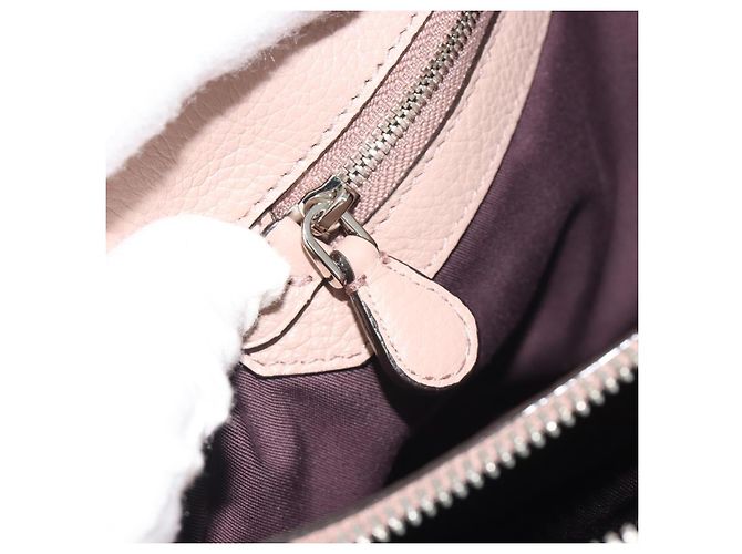 Borsa a Spalla BALLY in Pelle Rosa Argento Auth BA14581A - vista 21