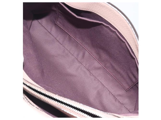 Borsa a Spalla BALLY in Pelle Rosa Argento Auth BA14581A - vista 23