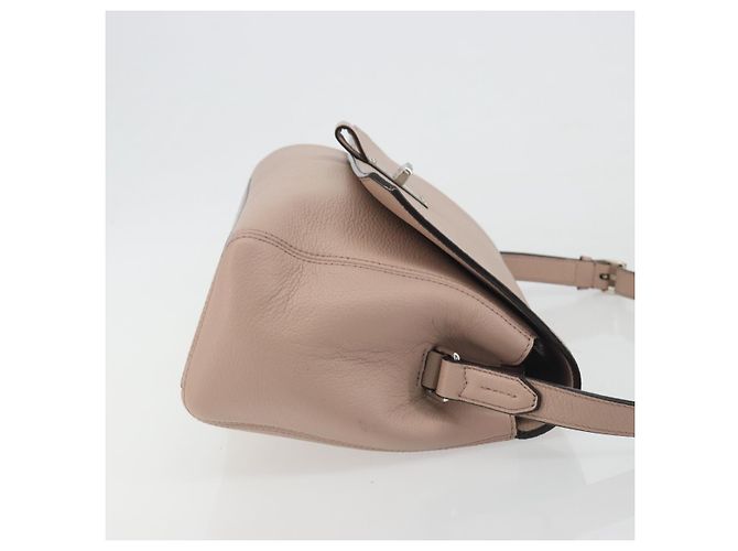 Borsa a Spalla BALLY in Pelle Rosa Argento Auth BA14581A - vista 4