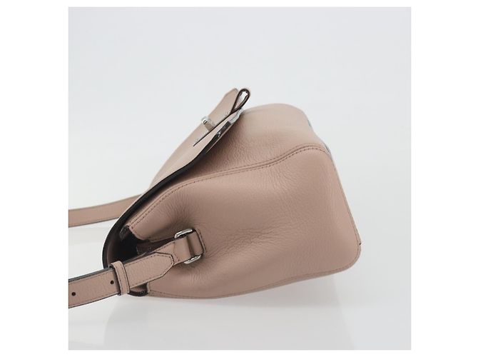 Borsa a Spalla BALLY in Pelle Rosa Argento Auth BA14581A - vista 5