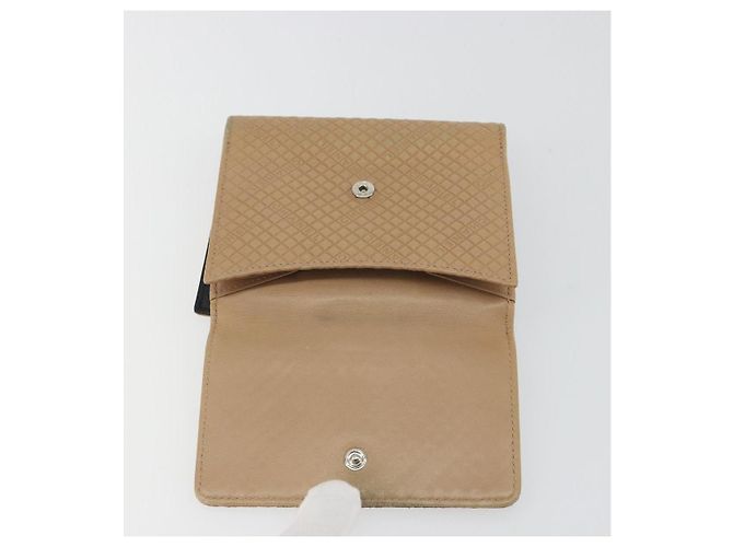 CHANEL Choco Bar line Wallet Leather Beige CC Auth bs36636 - vista 19