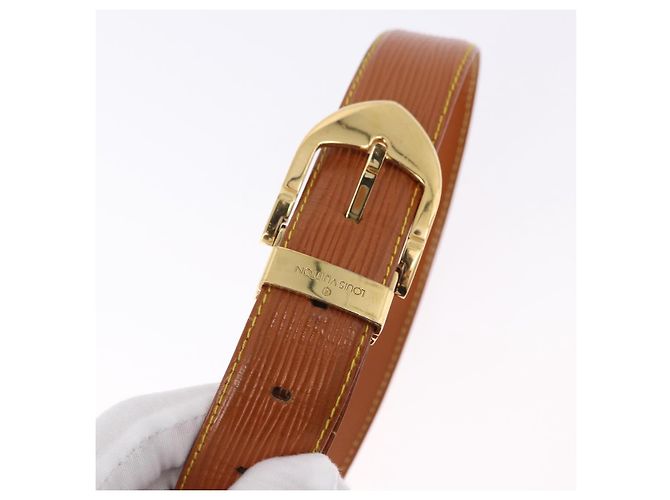 LOUIS VUITTON Epi Ceinture Tilsitt Pochette Zipangu Gold M52598 LV Auth 194712V - vista 9