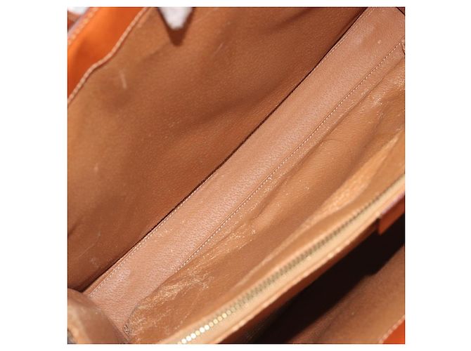 Céline Borsa CELINE Macadam Canvas PVC Pelle Marrone Oro Auth 194691 D'oro - vista 15