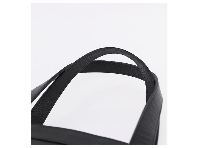 Borsa a mano SAINT LAURENT in pelle nera Auth 194110 Nero - vista 7