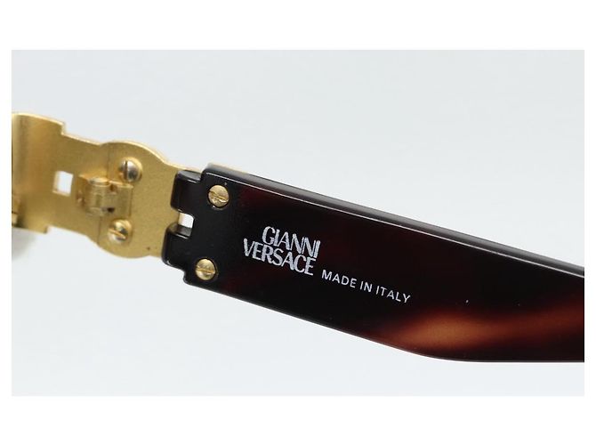 Gafas de Sol Gianni Versace Medusa de Plástico Marrón con Tono Dorado Auth BA14748 Castaño - vista 11
