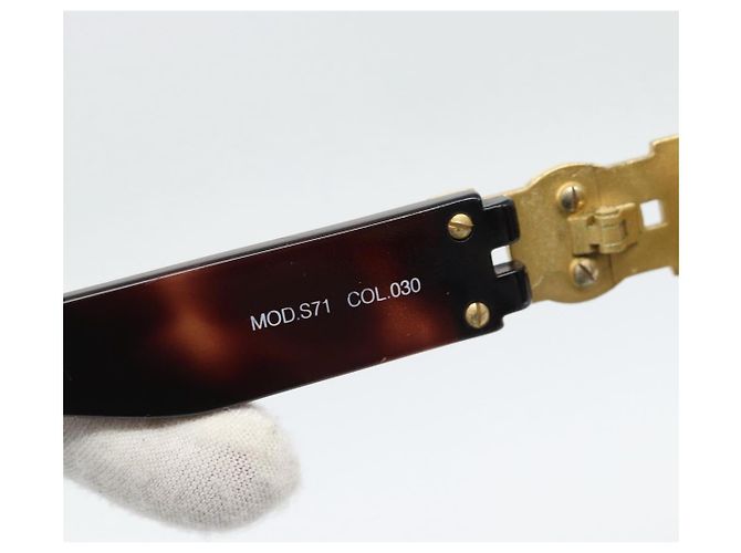 Gafas de Sol Gianni Versace Medusa de Plástico Marrón con Tono Dorado Auth BA14748 Castaño - vista 12