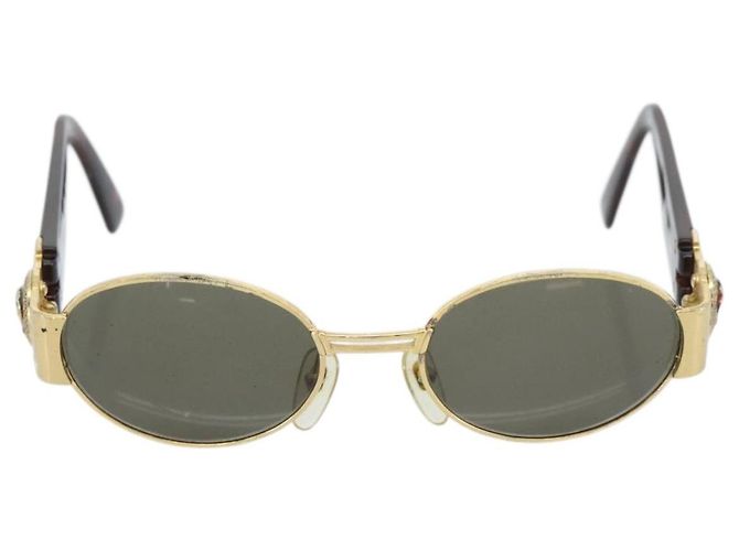 Gafas de Sol Gianni Versace Medusa de Plástico Marrón con Tono Dorado Auth BA14748 Castaño - vista 2