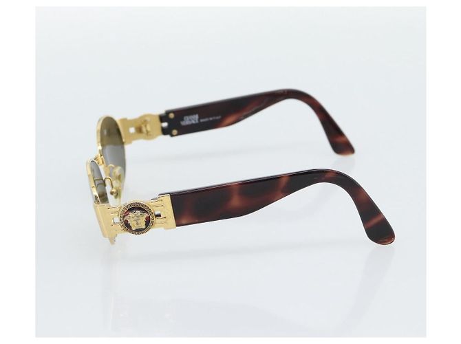 Gafas de Sol Gianni Versace Medusa de Plástico Marrón con Tono Dorado Auth BA14748 Castaño - vista 6