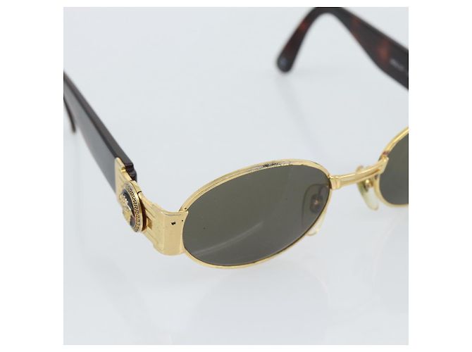 Gafas de Sol Gianni Versace Medusa de Plástico Marrón con Tono Dorado Auth BA14748 Castaño - vista 8