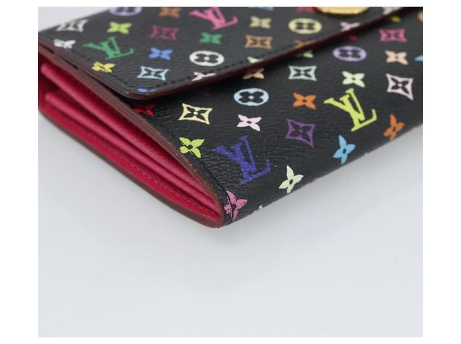 LOUIS VUITTON Monogram Multicolor Portefeiulle Sarah Black M60668 Auth BA14625V Nero - vista 14
