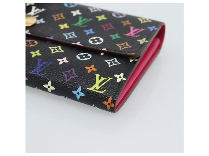 LOUIS VUITTON Monogram Multicolor Portefeiulle Sarah Black M60668 Auth BA14625V Nero - vista 7