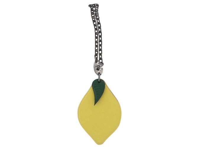 Hermès HERMES Charm Limone in Pelle Gialla Auth BA14245M Giallo - vista 2