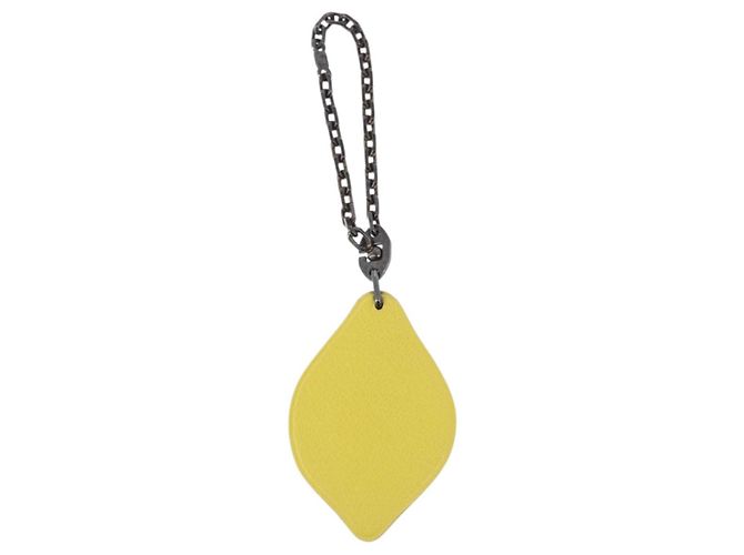 Hermès HERMES Charm Limone in Pelle Gialla Auth BA14245M Giallo - vista 3