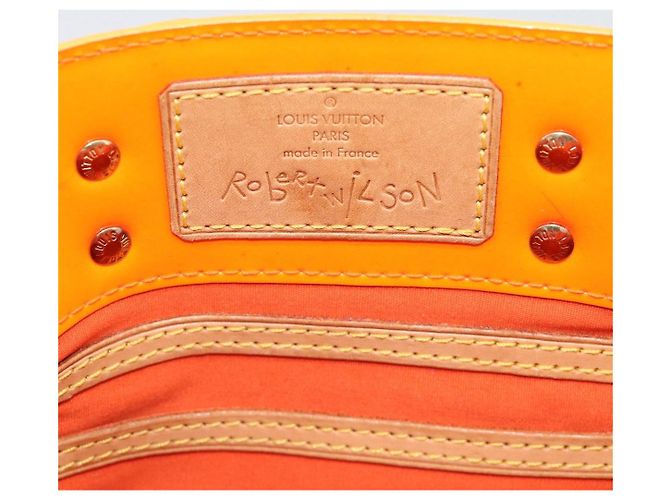 LOUIS VUITTON Monogram Vernis Fluo Reade PM Hand Bag Arancione M91905 Auth 195212 - vista 10