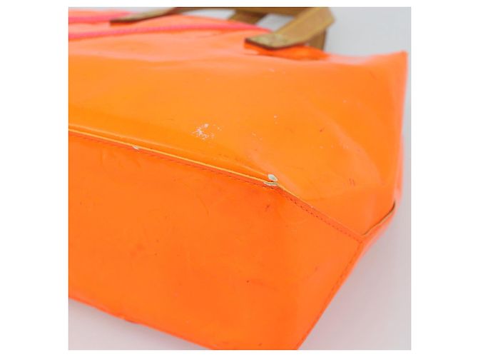 LOUIS VUITTON Monogram Vernis Fluo Reade PM Hand Bag Arancione M91905 Auth 195212 - vista 15