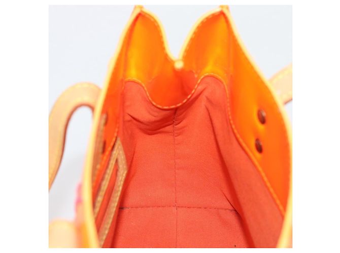 LOUIS VUITTON Monogram Vernis Fluo Reade PM Hand Bag Arancione M91905 Auth 195212 - vista 17