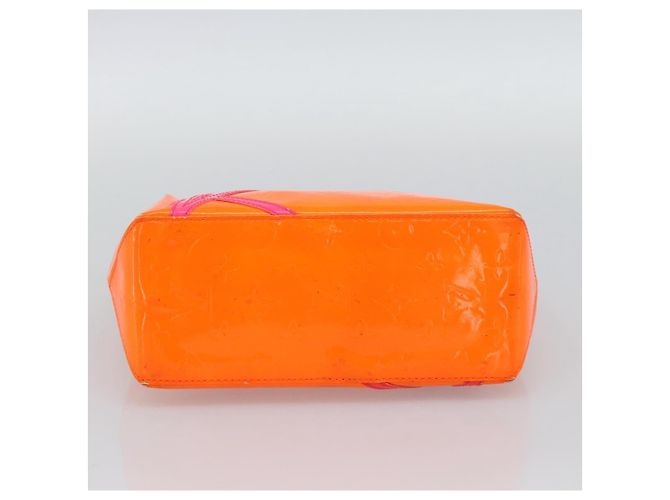 LOUIS VUITTON Monogram Vernis Fluo Reade PM Hand Bag Arancione M91905 Auth 195212 - vista 5