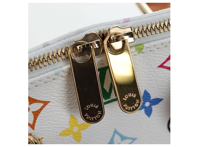 Borsa LOUIS VUITTON Multicolor Alma GM Bianca M40441 LV Auth 192463SAV Bianco - vista 17