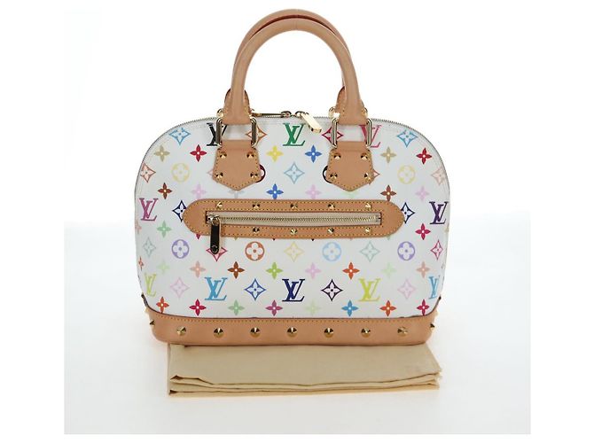 Borsa LOUIS VUITTON Multicolor Alma GM Bianca M40441 LV Auth 192463SAV Bianco - vista 26