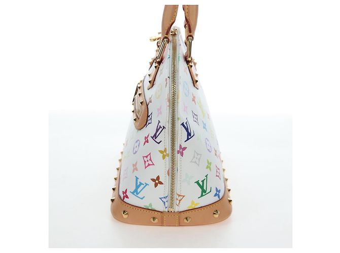 Borsa LOUIS VUITTON Multicolor Alma GM Bianca M40441 LV Auth 192463SAV Bianco - vista 4