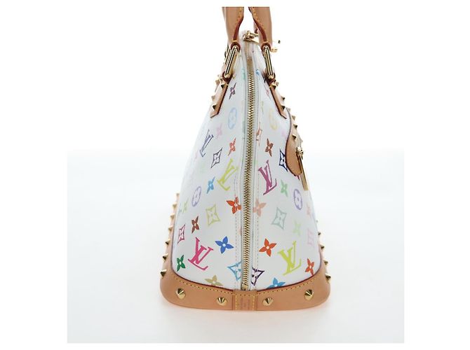Borsa LOUIS VUITTON Multicolor Alma GM Bianca M40441 LV Auth 192463SAV Bianco - vista 5