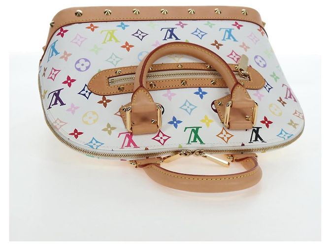 Borsa LOUIS VUITTON Multicolor Alma GM Bianca M40441 LV Auth 192463SAV Bianco - vista 6