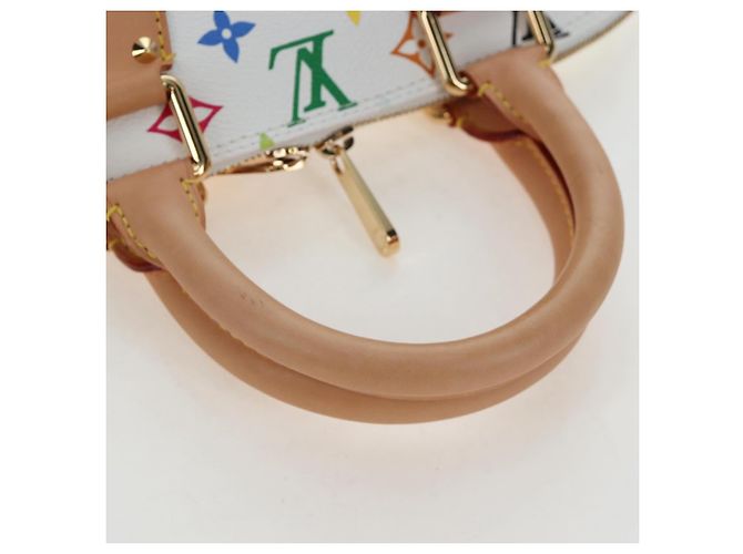 Borsa LOUIS VUITTON Multicolor Alma GM Bianca M40441 LV Auth 192463SAV Bianco - vista 7