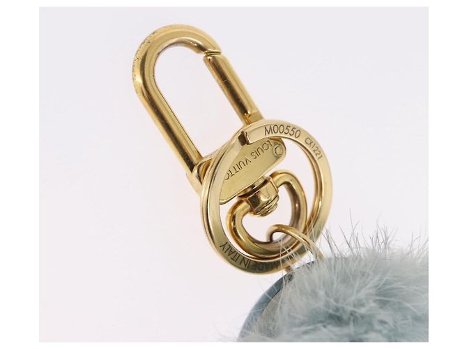 LOUIS VUITTON Portachiavi LV Seal Bag Charm Fur Light Blue M00550 LV Auth 194719M - vista 7