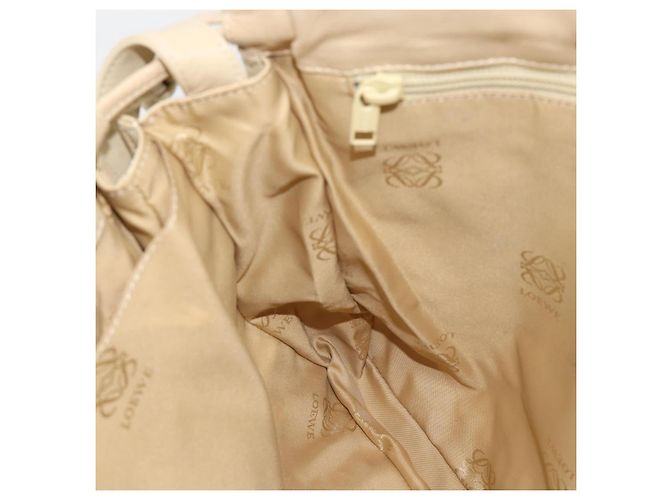 LOEWE Anagram Shoulder Bag Leather Ivory Gold Auth bs36600 D'oro Crudo - vista 19