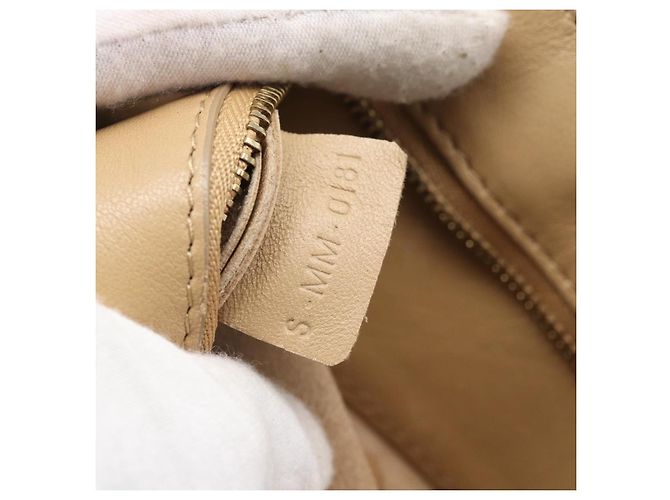 Cabas Céline Borsa Tote Verticale CELINE in pelle Beige Gold Auth bs36671 D'oro - vista 20