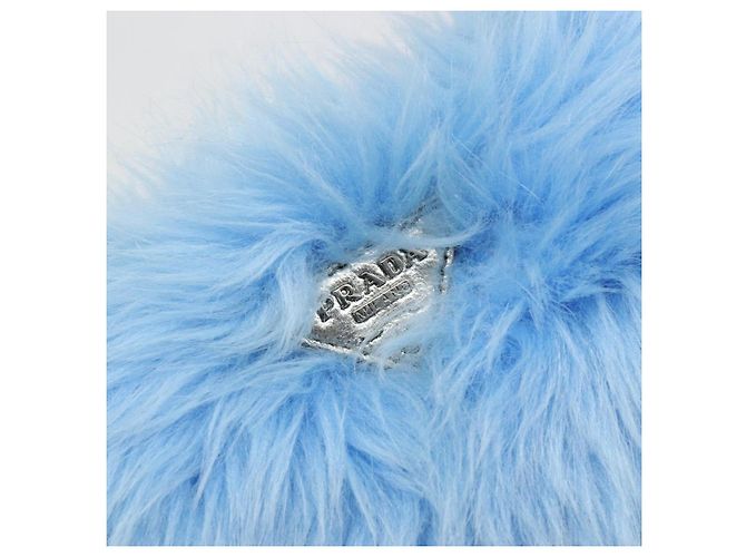Clutch PRADA in Pelliccia Blu Argento Autentica 193790M - vista 13
