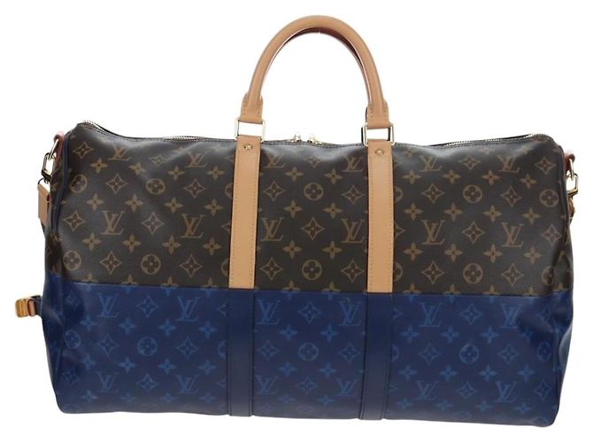LOUIS VUITTON Monogram Split Keepall Bandouliere 50 Bag M43861 LV Auth 191722SM Monogramma - vista 3
