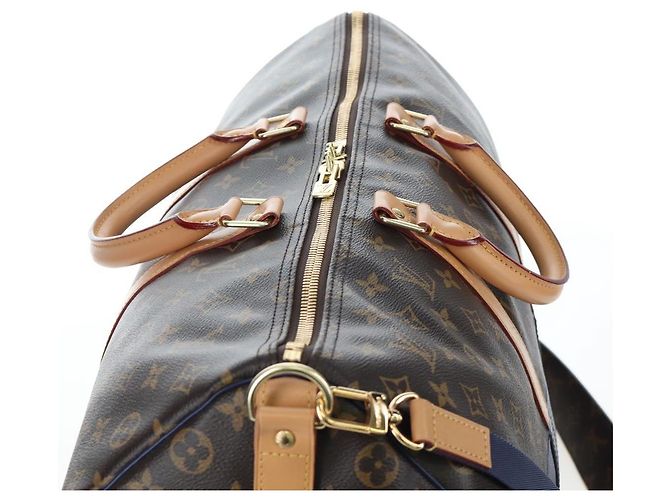 LOUIS VUITTON Monogram Split Keepall Bandouliere 50 Bag M43861 LV Auth 191722SM Monogramma - vista 6