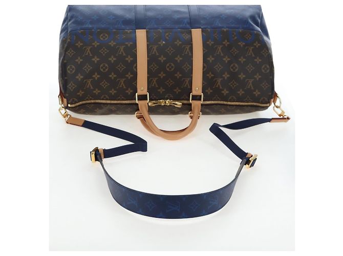 LOUIS VUITTON Monogram Split Keepall Bandouliere 50 Bag M43861 LV Auth 191722SM Monogramma - vista 9