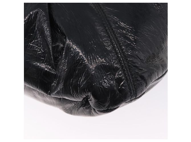 Borsa Salvatore Ferragamo in vernice nero e argento Auth ka5460 Schwarz Silber - Ansicht 11