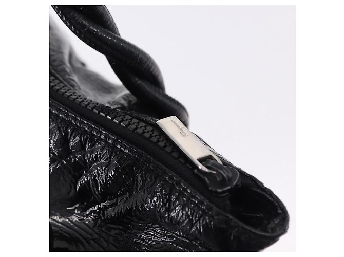 Borsa Salvatore Ferragamo in vernice nero e argento Auth ka5460 Schwarz Silber - Ansicht 14