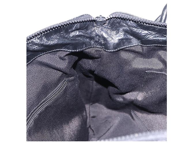 Borsa Salvatore Ferragamo in vernice nero e argento Auth ka5460 Schwarz Silber - Ansicht 18