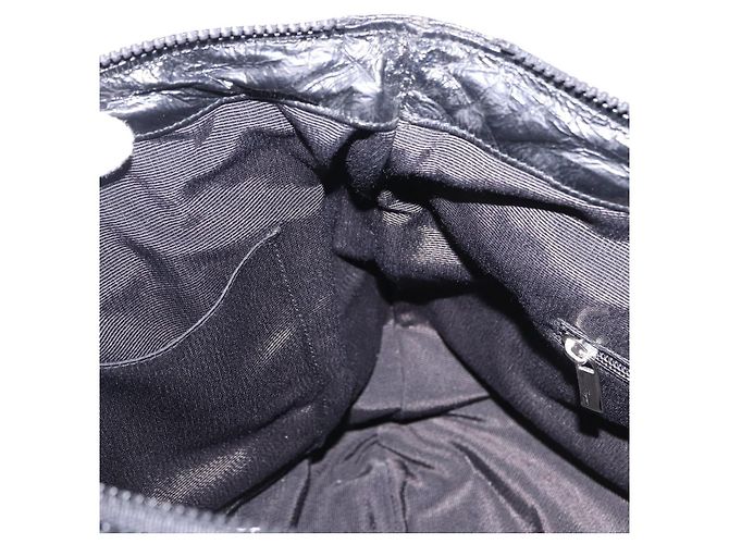 Borsa Salvatore Ferragamo in vernice nero e argento Auth ka5460 Schwarz Silber - Ansicht 19