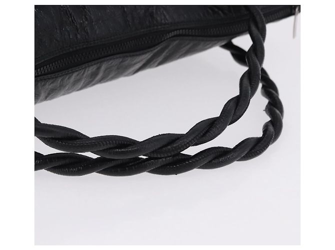 Borsa Salvatore Ferragamo in vernice nero e argento Auth ka5460 Schwarz Silber - Ansicht 7