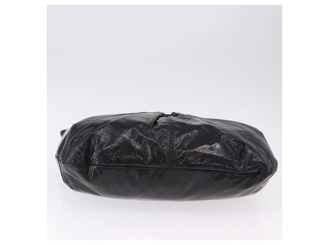 Borsa Salvatore Ferragamo in vernice nero e argento Auth ka5460 Schwarz Silber - Ansicht 9