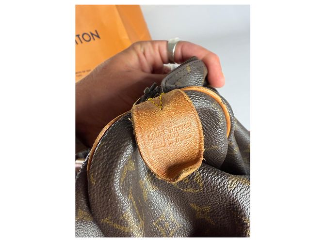 Keepall Bolsa Duffle Vintage Louis Vuitton Monogram Canvas Marrom Tan - vista 5