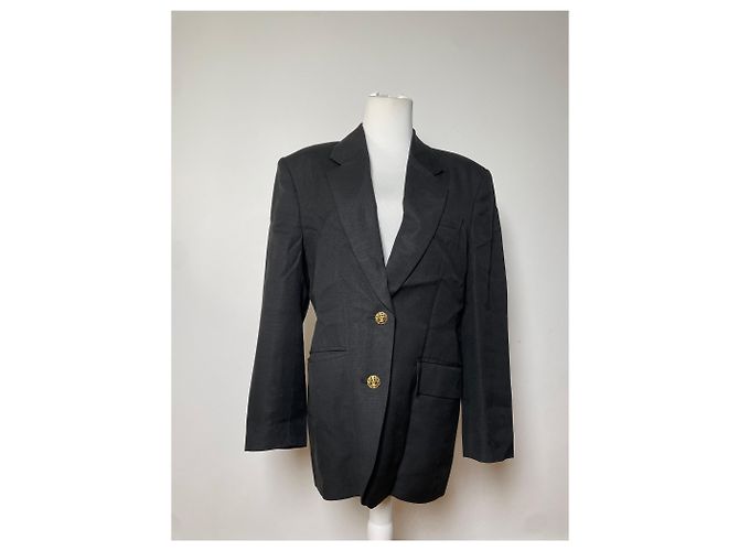 Vintage Dior Wool Blend Blazer Black S - view 11