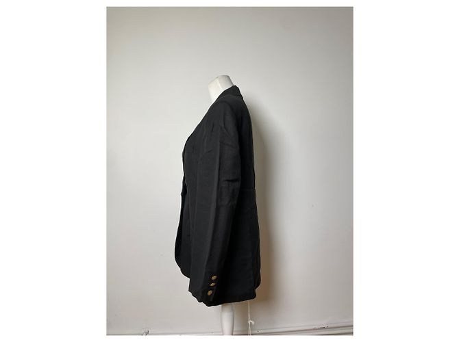 Vintage Dior Wool Blend Blazer Black S - view 2