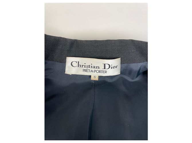 Vintage Dior Wool Blend Blazer Black S - view 5