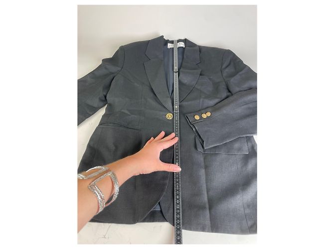 Vintage Dior Wool Blend Blazer Black S - view 7